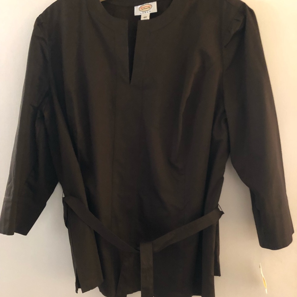 Talbots brown woven tunic